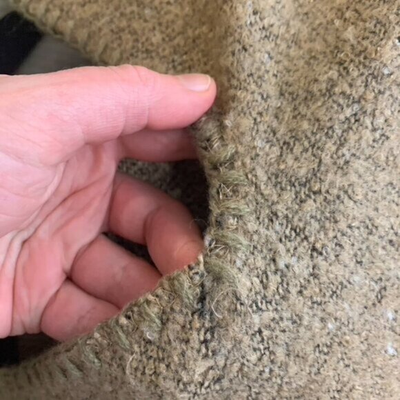 Women's Blanket Shawl Wrap Poncho Open Front Cape Brown Grey Fall Neutral - Picture 16 of 16